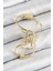 Mulvxxmd XDN02 Pirinç Halkalı Model Gold Renk Kıkırdak Küpe (Mulvix) 1