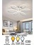 6'lı Beyaz Renkli Modern LED Plafonyer, Üç Renk Işık, Kumandalı, Salon, Mutfak, Hol 1
