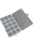15 Bölmeli Takı Organizer, Şeffaf Plastik Kutu, 10X17X2CM, Turuncu Renk 2