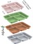 4'lü 5 Bölmeli Renkli Plastik Tablo, Kahvaltı, Piknik, Yemek, Servis, 21X31X3,3 cm 1