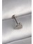 316L Çelik Gümüş Renk Zirkon Taşlı Kalp Model Tragus Piercing 1