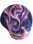 Oval Gece Desenli Bilek Destekli Kaymaz Taban Bilgisayar Notebook Mouse Pad -Mausa Pad 2