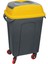 50 Lt Tekerlekli Çöp Kovası Antrasit Gövde Sarı Kapak 1