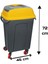 50 Lt Tekerlekli Çöp Kovası Antrasit Gövde Sarı Kapak 2