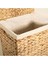 Bej Dikdörtgen Örgülü Hasır Çamaşır Sepeti, 45X35X54 cm 2