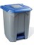 50 Lt Tekerlekli Bahçe Çöp Kovası, Mavi Kapak, Dayanıklı ve Pratik Kullanım 1