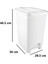 Renkli Slim Pedallı Plastik Çöp Kovası, 25 Lt, Iç Kovalı, Şık ve Kullanışlı 2