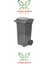 Gri 120 Litre Plastik Çöp Konteyneri, A Sınıfı Isıya Dayanıklı, Geniş ve Kullanışlı 1