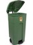 Yeşil Köşeli Pedallı Tekerlekli 85 Lt Çöp Konteyneri 1