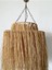Bej Rattan Bambu Hasır Makrome Sarkıt Avize 60X70 Cm, Şık ve Doğal Aydınlatma. 2