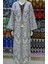 Gri Ikat Desenli Kaftan 2