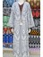 Gri Ikat Desenli Kaftan 3