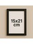 15X21 cm Pvc Camlı Plastik Siyah Boş Çerçeve Fotoğraf Çerçevesi Masaüstü ve Duvar Kullanımı 12 Adet 2