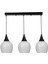 3'lü Sıralı Siyah Beyaz Camlı Sarkıt, Şık ve Modern Dekoratif Aydınlatma 2