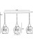 3'lü Sıralı Siyah Beyaz Camlı Sarkıt, Şık ve Modern Dekoratif Aydınlatma 4