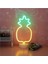 Ananas Şeklinde USB ve Pilli Neon LED Masa ve Gece Lambası, Renkli ve Şık Tasarım 1