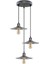 Gümüş Renkli Retro Metal Sarkıt Avize, 30 cm Taban Çapı, Rustik ve Vintage Tarz 2