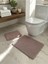 Home 2'li Toz Pembe Banyo Paspas Takımı – Klozet Takımı (Kaymaz Tabanlı), 40X50 & 50X90 cm 1