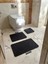 Home Modern Siyah Klozet Takımı – 2’li Şık Banyo Paspas Seti, 50X90 & 40X50 cm 2