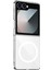 Samsung Galaxy Z Flip 7 Kılıf Saf X-Crystal Slim Premium Magsafe Kablosuz Şarj Destekli Şeffaf Kapak 1