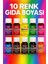Su Bazlı Likit Gıda Boyaları 10'lu Set Sıvı Gıda Boyası Seti 10'lu 10 Renk 10 ml x 10'lu 5