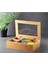 6 Bölmeli Bambu Organizer Kutu, Takı ve Çay Saklama, 24X16X7CM, Sarı Renk 2