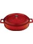 Kırmızı 24CM ve 28CM Yuvarlak Sığ Demir Döküm Tencere Seti, Şık ve Dayanıklı. 4