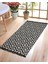 60X85 Çift Taraflı Yıkanabilir Siyah-Beyaz Halı Kilim 1