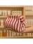 Çizgili Kanvas Kumaş Astarlı Burslu Clutch Çanta–günlük,gece,plaj ve Makyaj Çantası Kullanımlı 1
