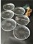 6 Parça Desenli Cam Mini Tatlı ve Pasta Tabağı Seti, 16CM, Kahverengi 1