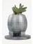 Dekoratif Saksı Gümüş Eskitme Küçük Çiçek Saksısı Yuvarlak Ayaklı Model 6