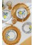 Renkli Ege Pasta Tabağı 20 cm 4'lü Set, Şık ve Kullanışlı Ev Dekoru. 1