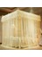 Saray Tarzı Şifreleme Zemin Tipi Paslanmaz Çelik Üç Kapılı Cibinlik, Özellikler: 22 mm Braket, Boyut: 150X200 cm (Sarı) (Yurt Dışından) 2