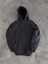 Kapüşonlu Üç Iplik Penye Basic Sweatshirt - Füme 1