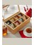 8 Bölmeli Bambu Poşet Çay Kutusu Bambu Organizer Kutu Takı Aksesuar Kutusu 30X20X7CM. 2