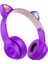 P47M Bluetooth 5. 0 Kedi Tasarımlı Katlanabilir Kulak Üstü Kulaklık Mor 1