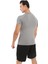 Erkek Kısa Kollu Gri Compression Fitness Gym Body Tshirt DMNS56321 2