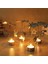 Dönen Kar Tanesi ve Kardan Adam Figürlü Metal Tealight Mumluk – Altın Renk 2