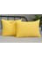 Sarı Yastık Kılıfı Pamuk Kumaş Kapaklı (2 Adet) 50 x 70 cm 2