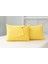 Sarı Yastık Kılıfı Pamuk Kumaş Kapaklı (2 Adet) 50 x 70 cm 3