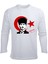 Uzun Kollu Atatürk Ve Bayrak Baskılı imzalı 29 Ekim cumhuriyet bayramı Pamuklu Yumuşak BEYAZ T-shirt 1