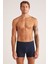 Iç Giyim Kom Selipek Kumaş Ince Bel Domenico Çizgili Erkek Boxer (4 Adet ) 1