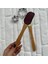 Mini Dörtlü Ahşap Saplı Silikon Isıya Dayanıklı Metal Kurabiye Kalıplı Spatula Seti 3