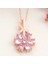 Mulvxeasy EASY02 925 Ayar Rose Pembe Sevgi Çiçeği Kadın Kolye T8179 (8585) (Mulvix) 1