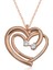 Mulvxeasy EASY02 925 Ayar Rose Birleşmiş Kalpler Kadın Kolye T6581 (8585) (Mulvix) 1