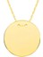 Mulvxeasy EASY02 925 Ayar Gold Yuvarlak Plaka Kolye T7842 (8585) (Mulvix) 1