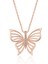 Mulvxeasy EASY02 925 Ayar Rose Bahar Kelebeği Kadın Kolye T4879 (8585) (Mulvix) 1