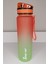 1000 ml Tritan Motivasyonlu Su Matarası Turuncu ve Neon Yeşil 1