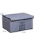 Gri Keçe Kapaklı Çok Amaçlı Maxi Kutu Hurç 47X37X24 cm 2