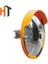 Trafik Güvenlik Aynası 80 cm Sarı-Siyah ve 2 M Galvaniz Flanşlı Direk Set 2